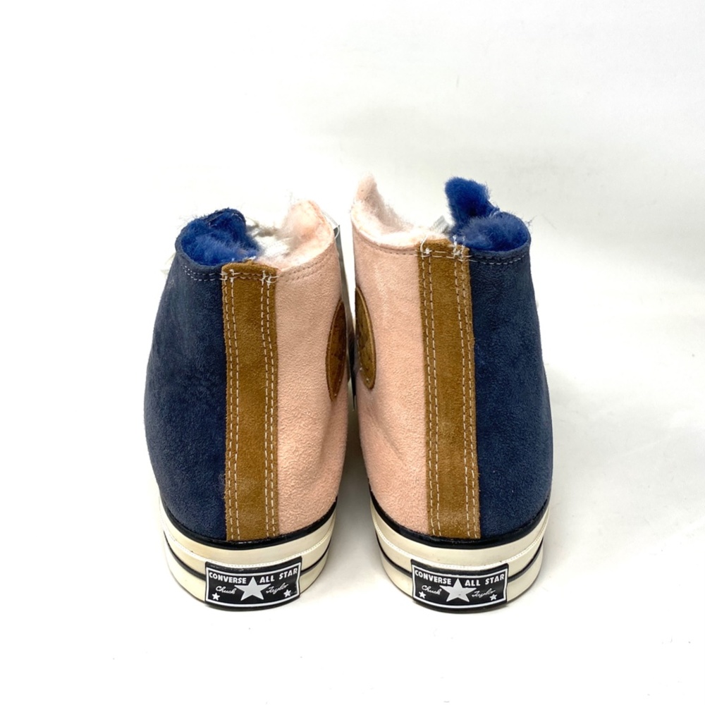 Converse Chuck 70 Shoes High Top Suede Fur Navy Pink Men’s Size Sneakers 166319C - Picture 6 of 10